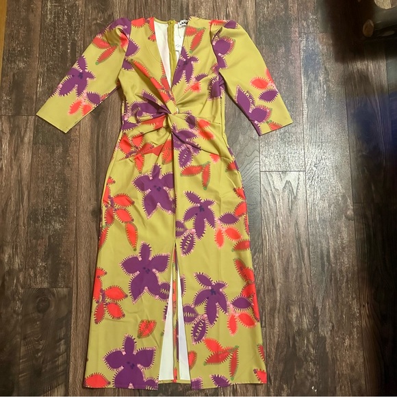 Free People BNWT Laagam Lea midi dress size Large - Picture 3 of 16